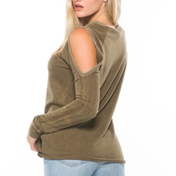 DISTRESSED BURN OUT TIE-DYE TOP - Picture 3 of 4